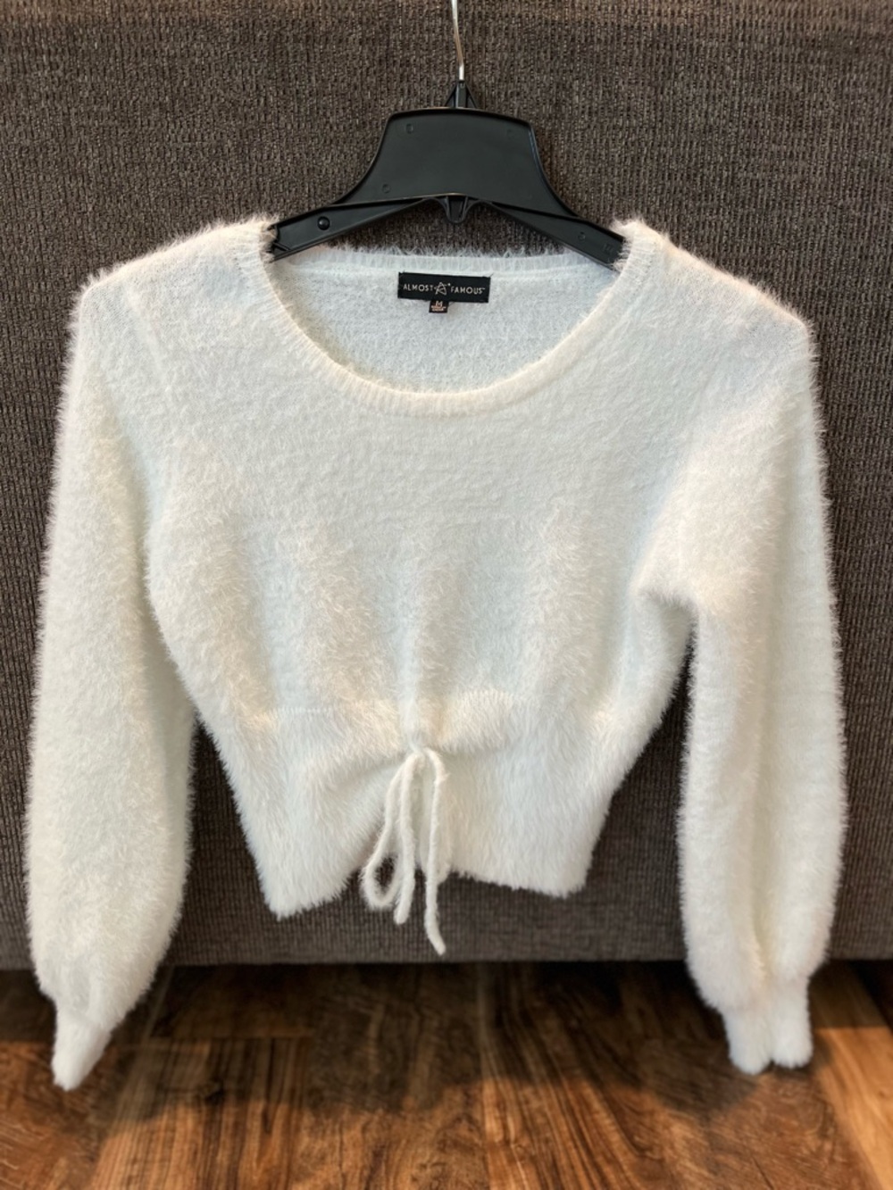 Almost Famous White Fuzzy Pullover Sweater